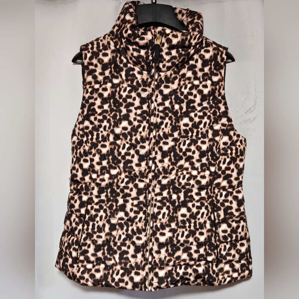Talbots Leopard Print Vest - sz Med